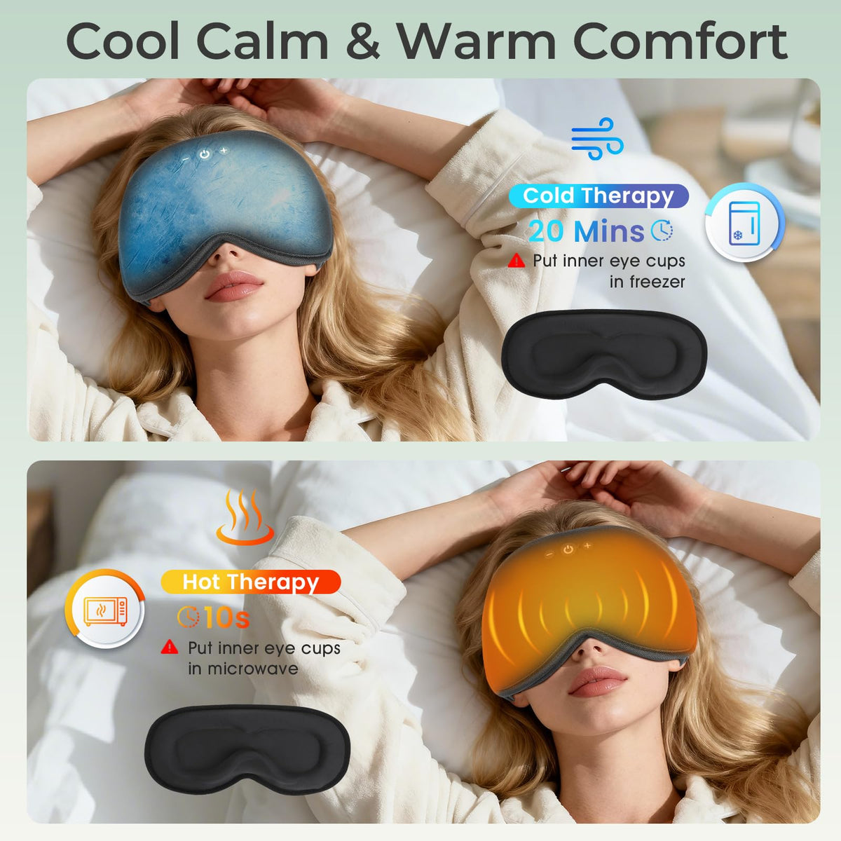 Bluetooth Sleep Mask with Hot & Cold Gel Insert X330396
