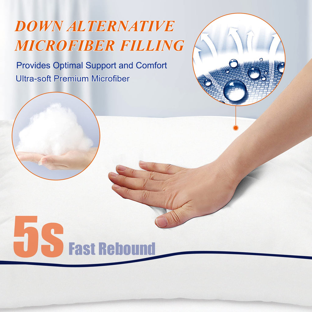 King Size Set of 2 Firm Bed Pillows F724