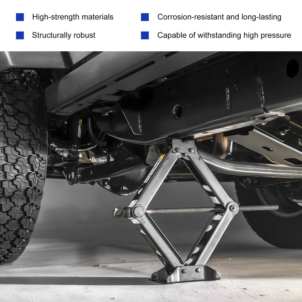 2 Ton Portable Scissor Jack with Lug Wrench V473