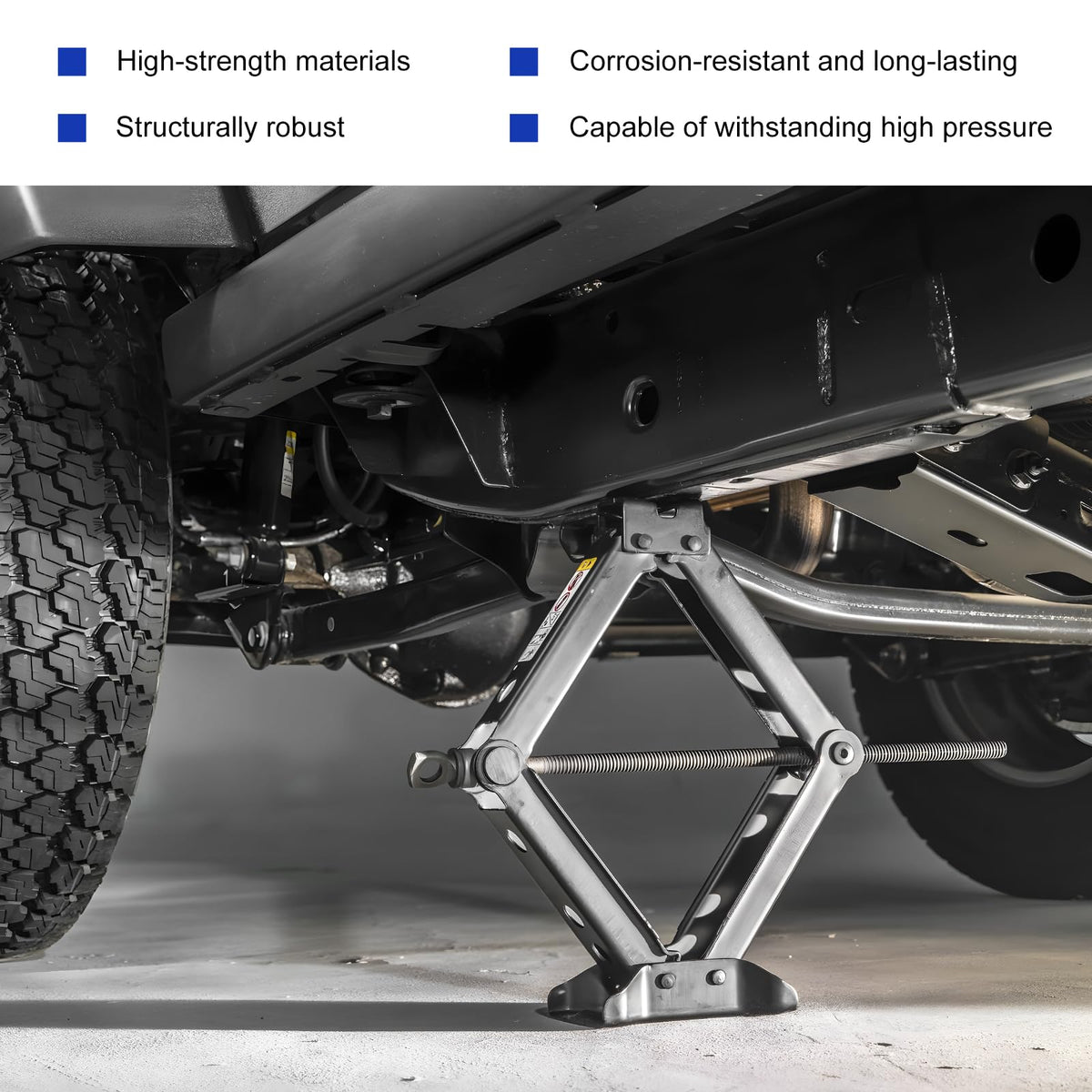 2 Ton Portable Scissor Jack with Lug Wrench V473