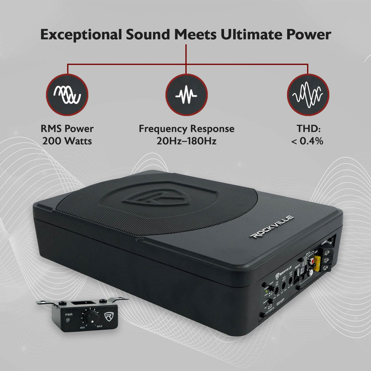 10" Slim Under-Seat Powered Car Subwoofer Z204631