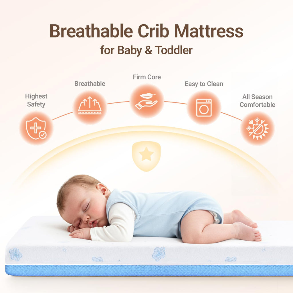 Mini Crib Mattress, 38" x 24" Dual-Sided Z71151