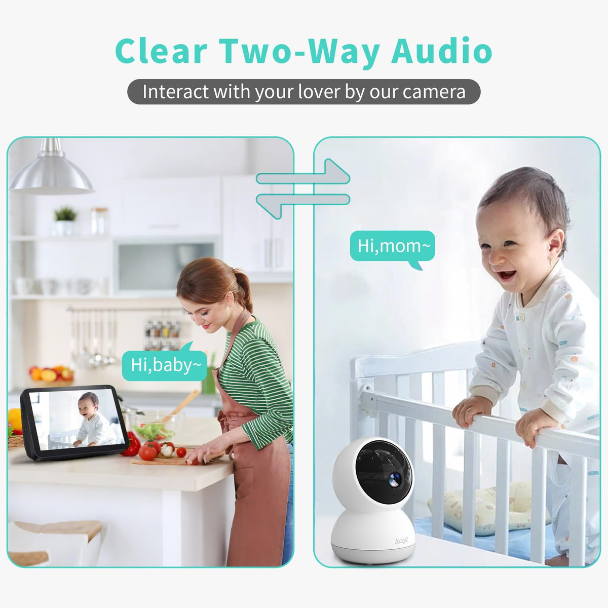 3K HD Indoor Security Camera with Night Vision W655809