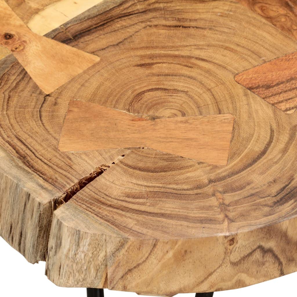 Sheesham Wood Coffee Table with Iron Frame A5469