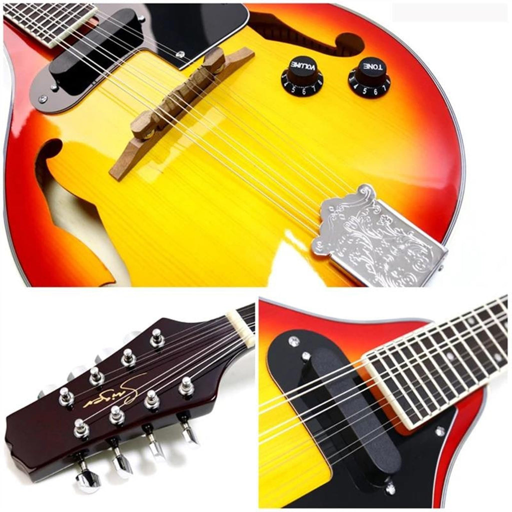 Spruce Acoustic Guitar 8 Strings Sunburst Mandolin Y729