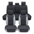 Leather Waterproof Car Seat Cover Full Set Black U84272