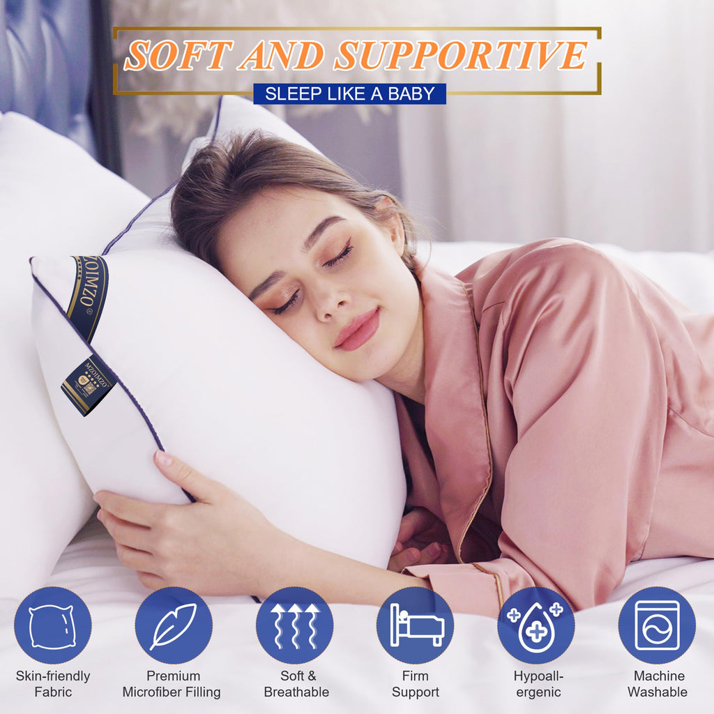 King Size Set of 2 Firm Bed Pillows F724