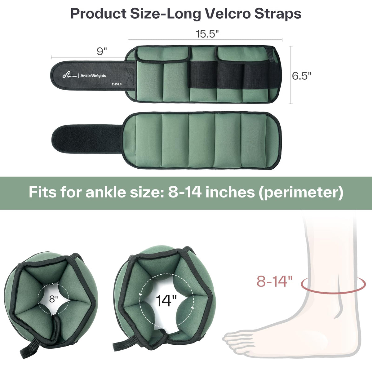 20lbs/Pair Adjustable Ankle Weights O11599