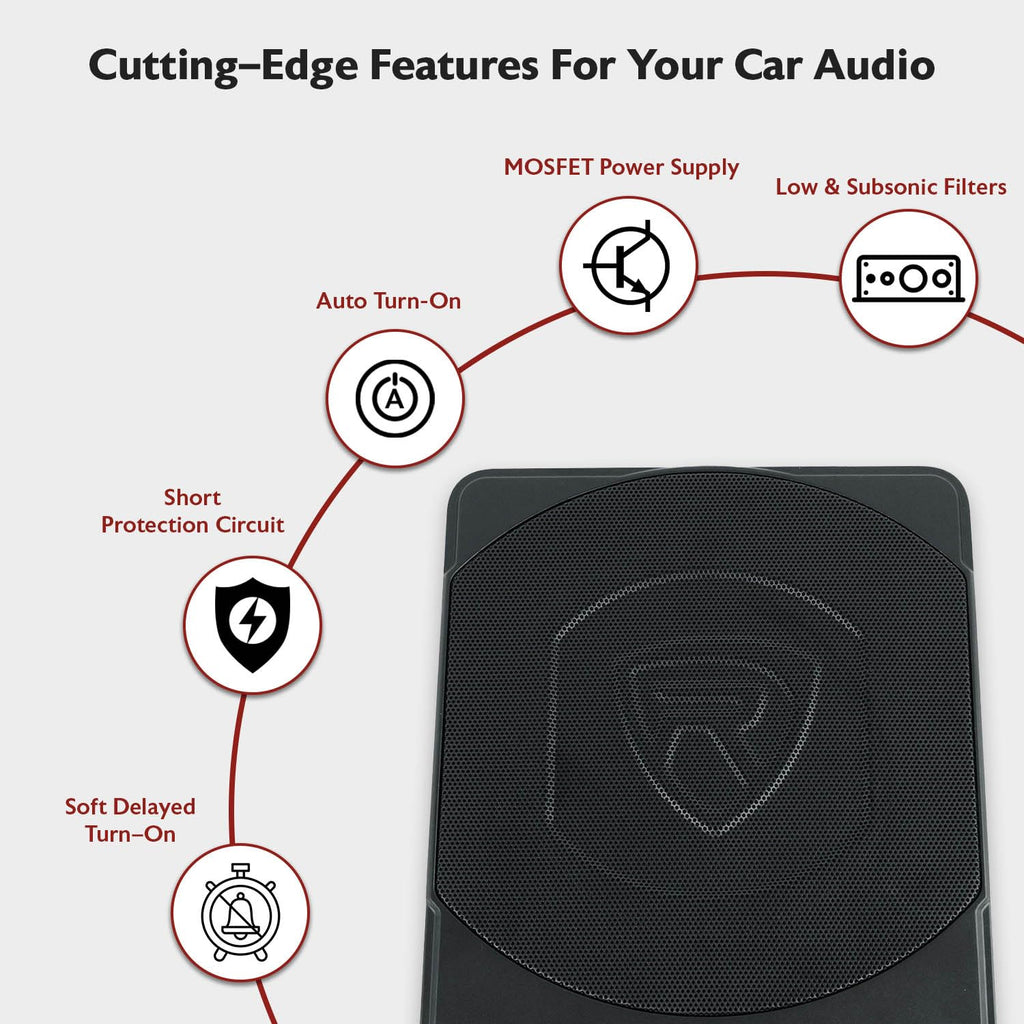 10" Slim Under-Seat Powered Car Subwoofer Z204631
