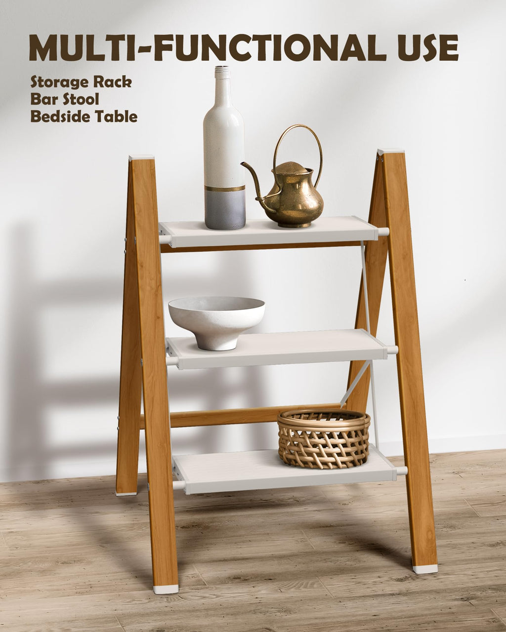3 Step Stool with Anti-Slip Wide Pedal B2655