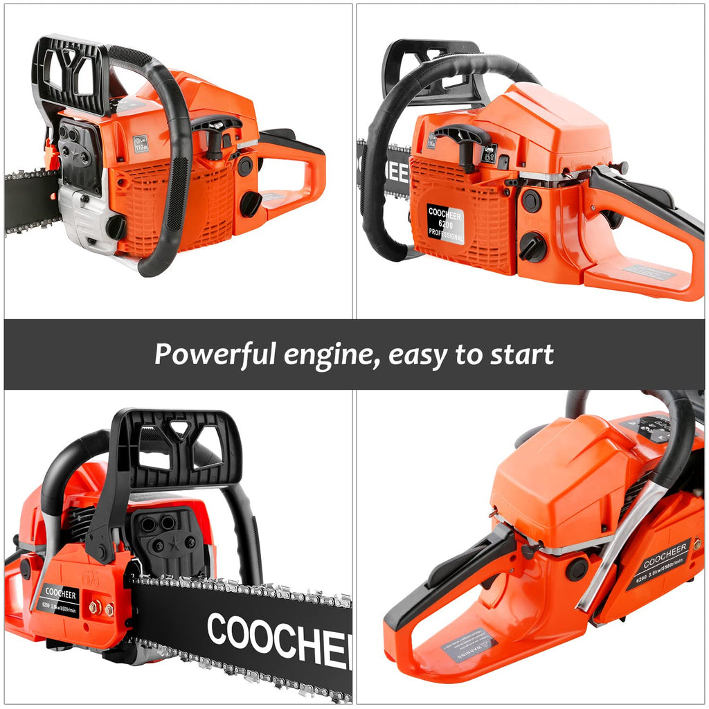 62CC 20 Inch 2-Cycle Gas Chainsaw with Carrying Bag L8213