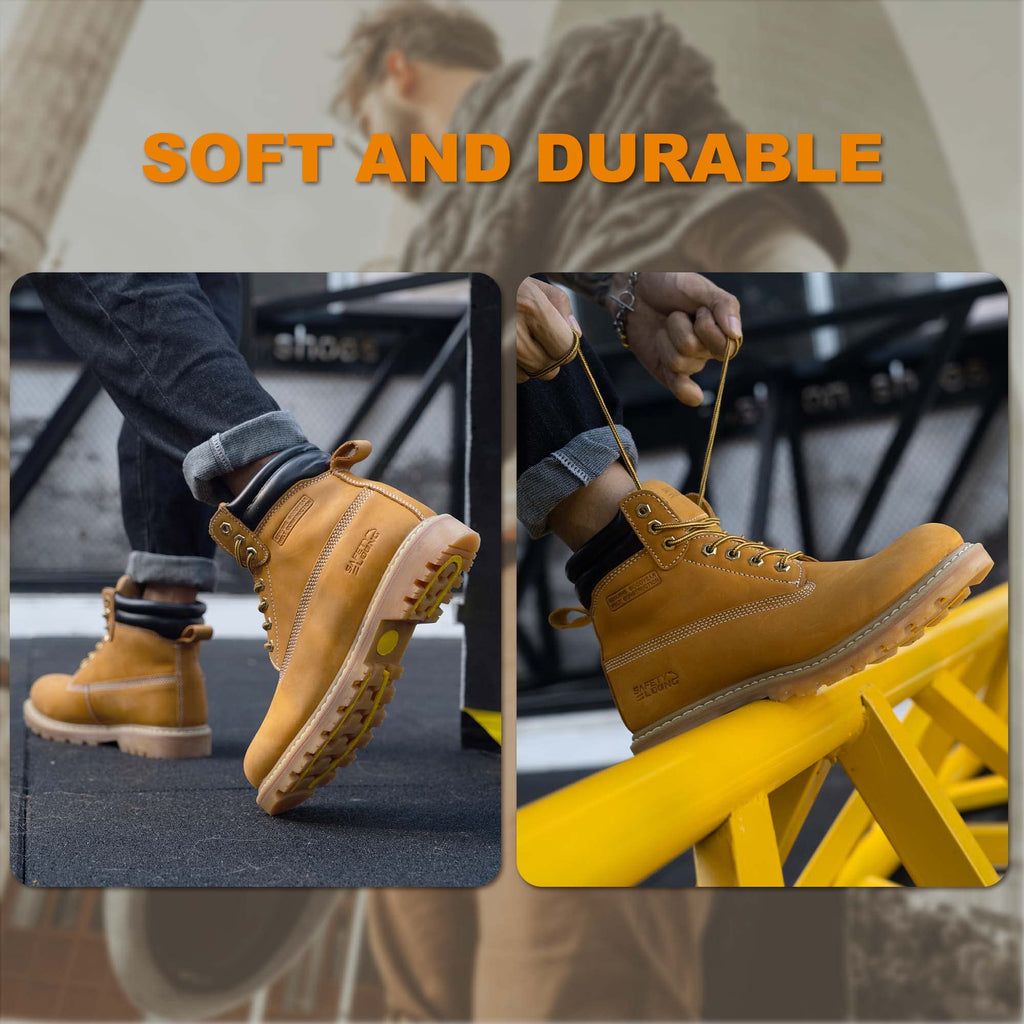 Soft Toe Waterproof Leather Work Boots N223