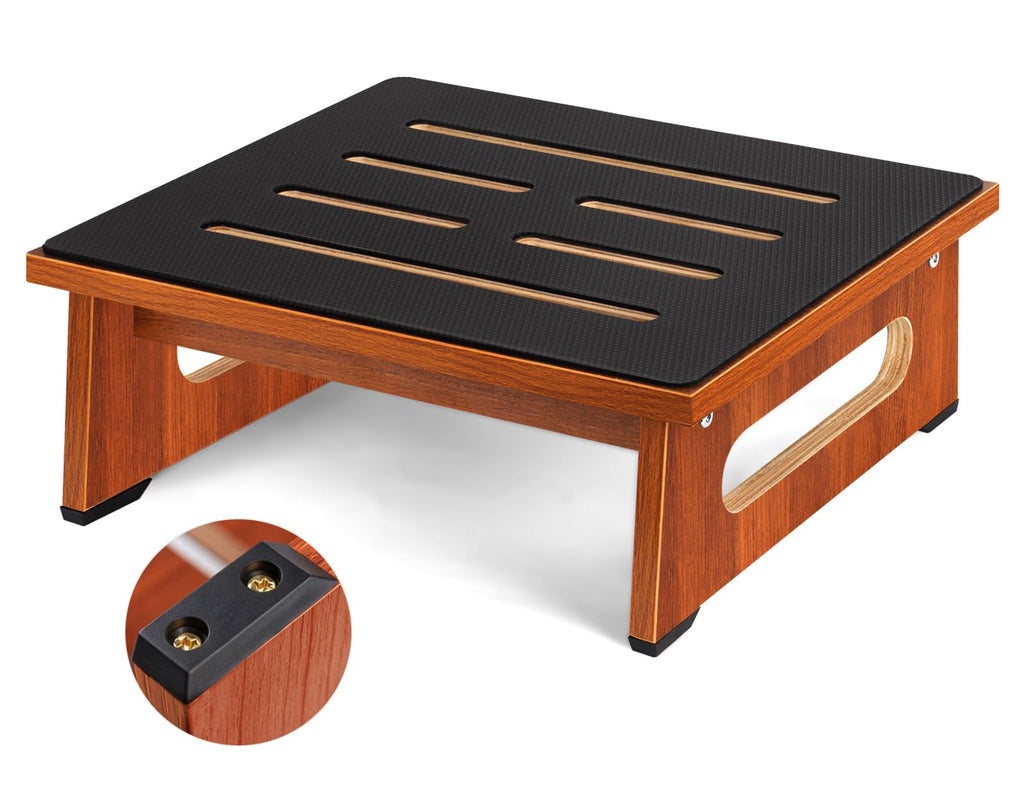 Brown Bed Step Stool with Handles K216706