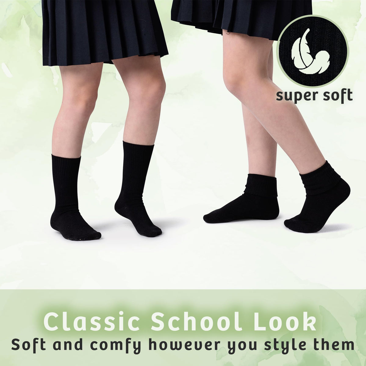 Kids Seamless Crew Socks S5180