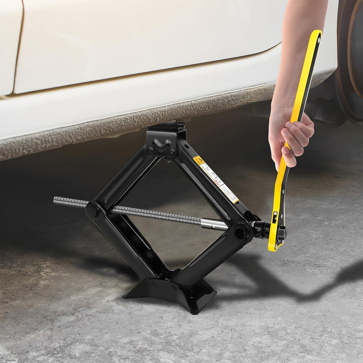 2 Ton Portable Scissor Jack with Lug Wrench V473