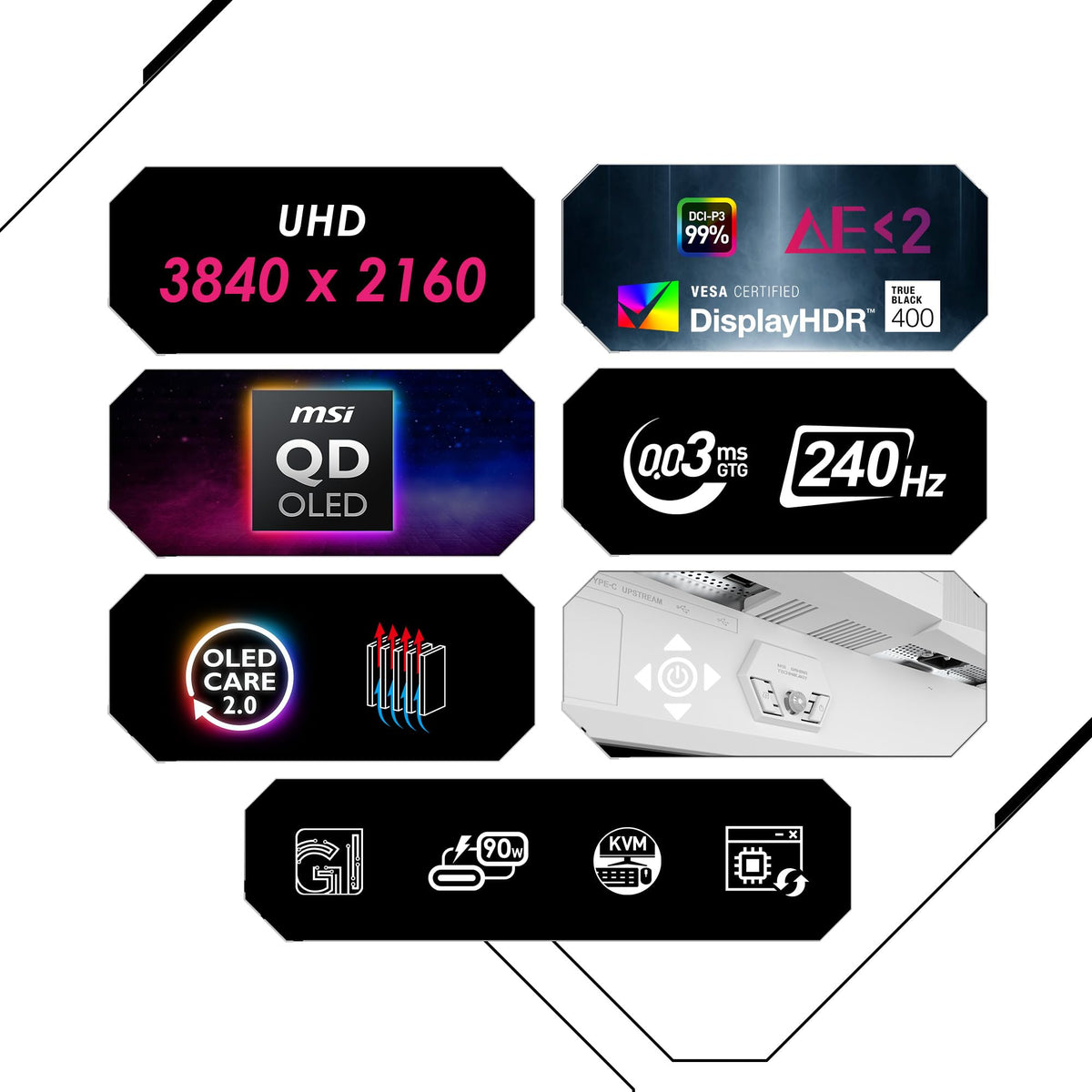 31.5 Inch 4K UHD 240Hz QD-OLED Gaming Monitor F441