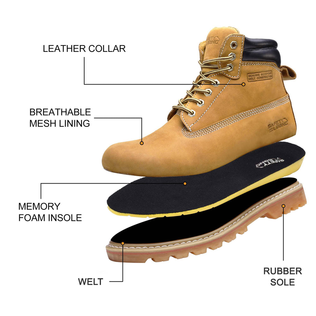Soft Toe Waterproof Leather Work Boots N223