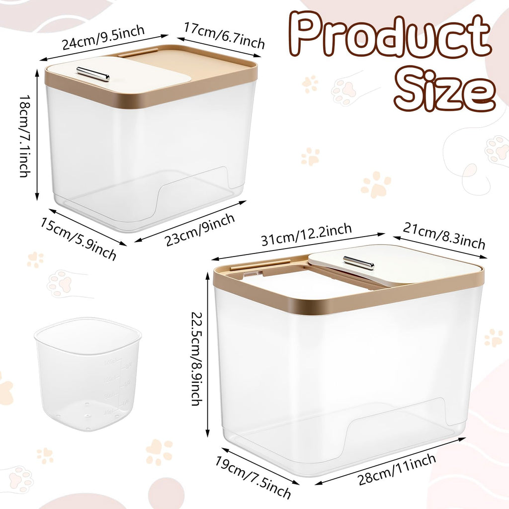 4 Pcs Clear Dog Food Storage Containers L789