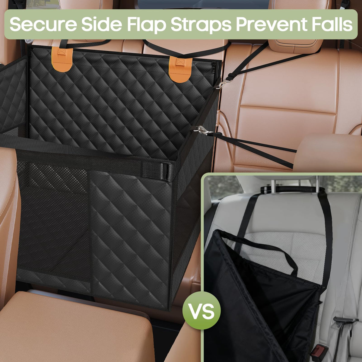 Dog Car Seat with Hard Bottom T828