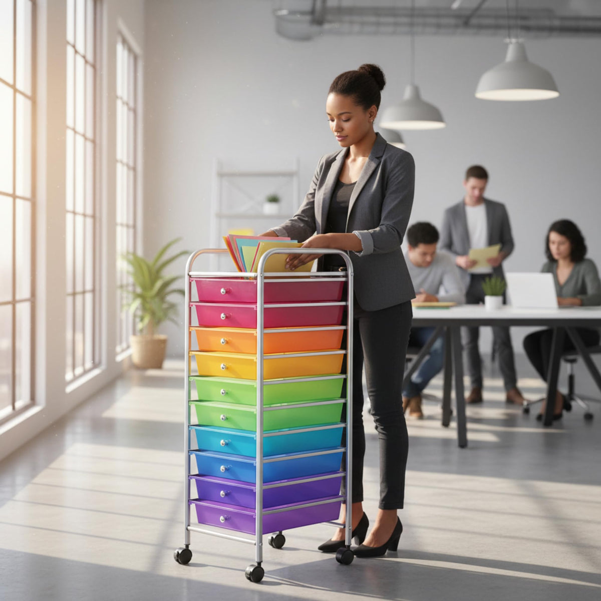 10 Drawer Rolling Storage Cart Z40949