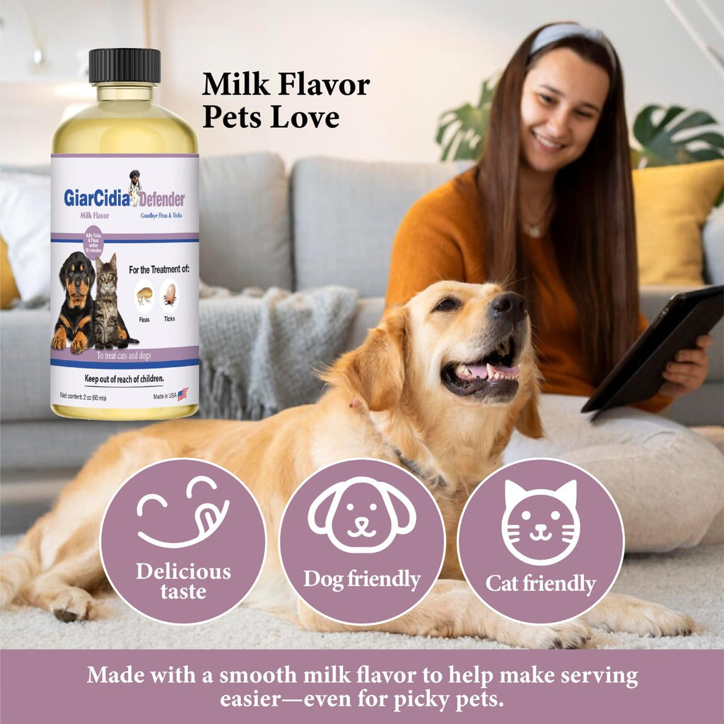 Flea & Tick Support for Cats & Dogs Oral Suspension Milk Flavor 60ml R3274