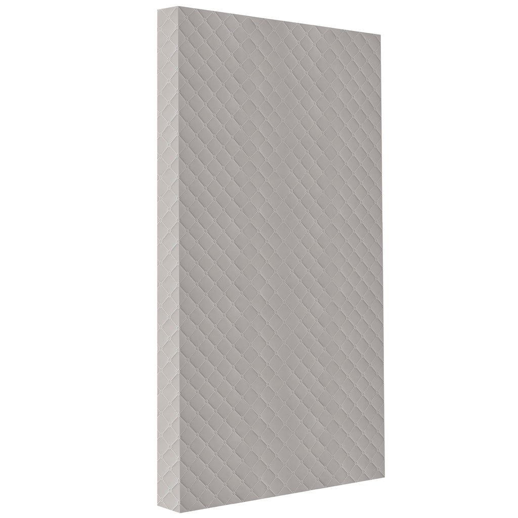 4” Firm Fiber Crib & Toddler Bed Mattress, Dual-Sided, Waterproof, Grey Embossed Vinyl Cover B2944