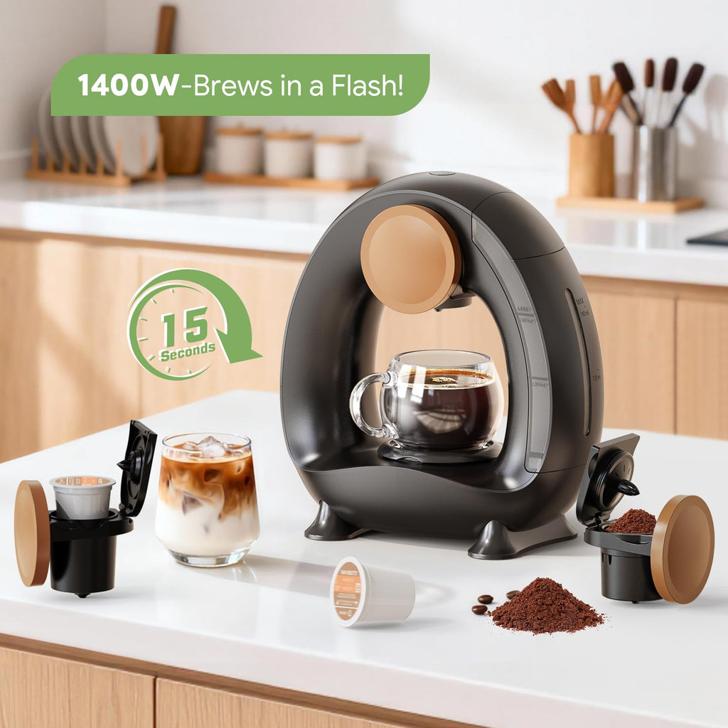 Single Serve Coffee Maker Black C385459