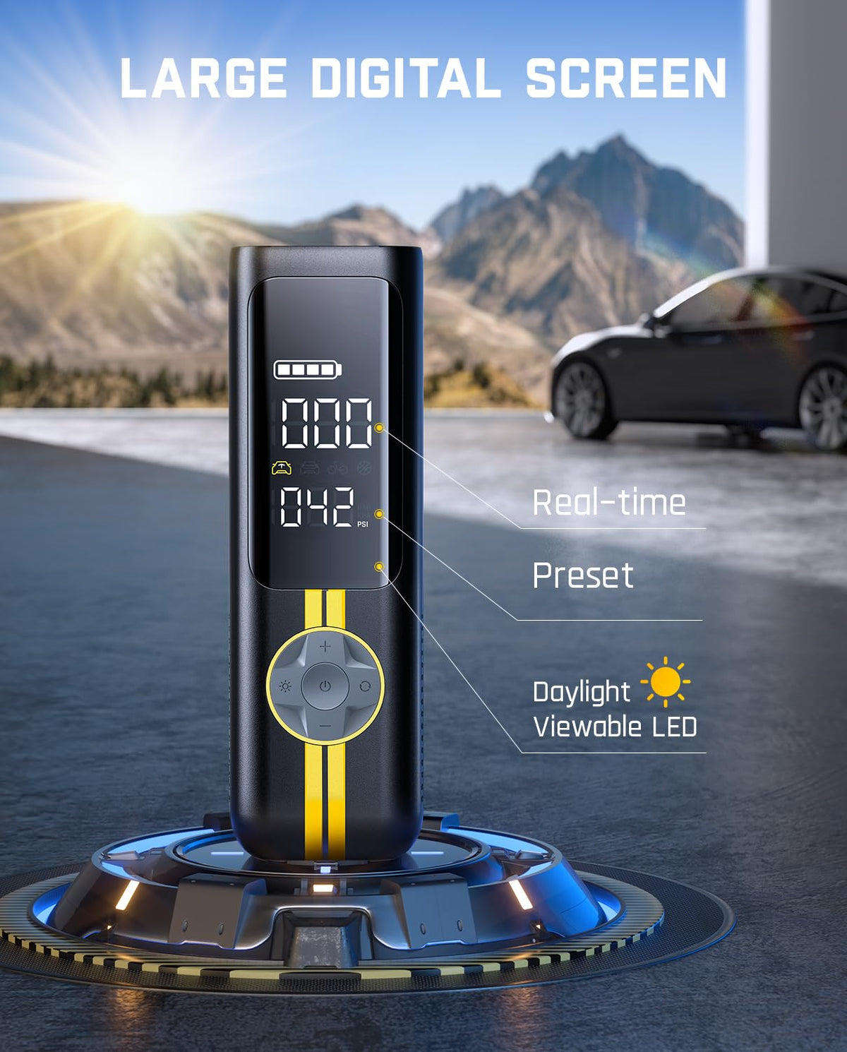 Portable Tire Inflator Air Pump B173