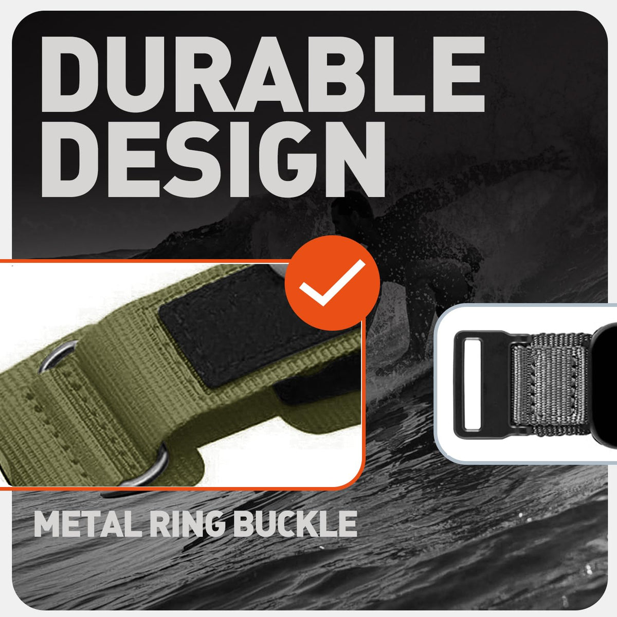 24mm Nylon Sports Watch Band L6262