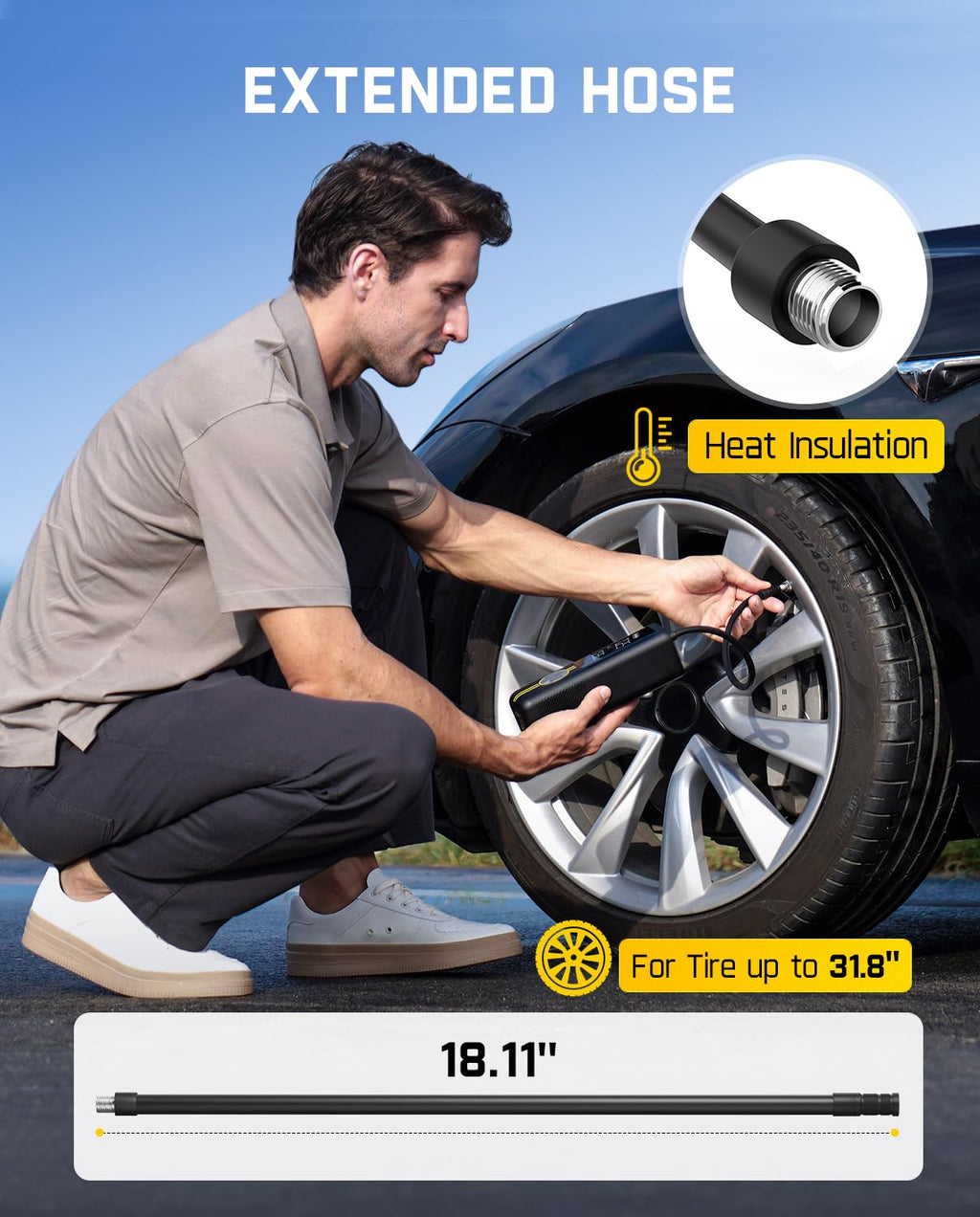 Portable Tire Inflator Air Pump B173
