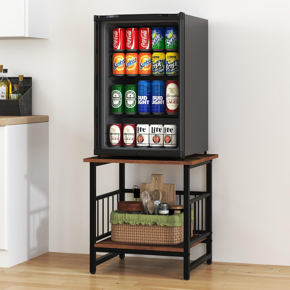 18” Square Side Table with Open Storage Shelf N581497