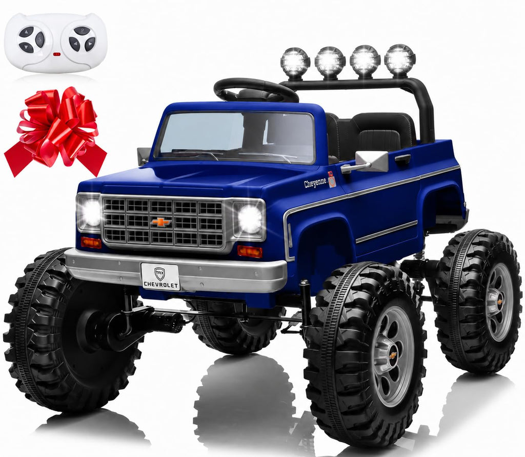 24V Blue 4WD Ride on Monster Truck Car U990605