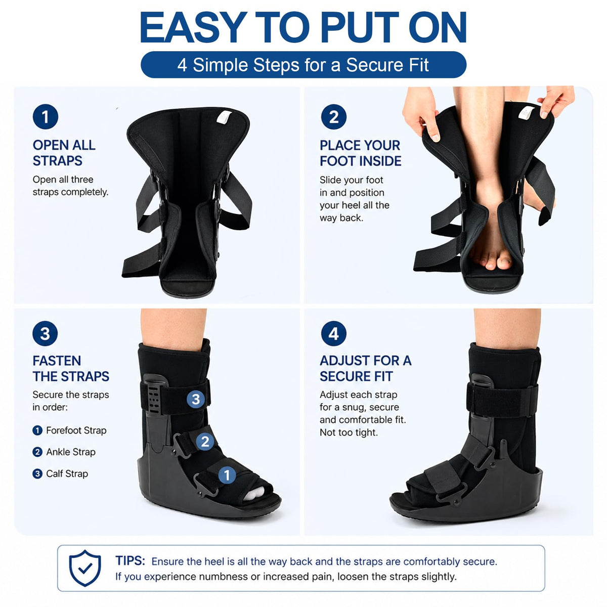 Adjustable Walking Boot for Foot Injury A614