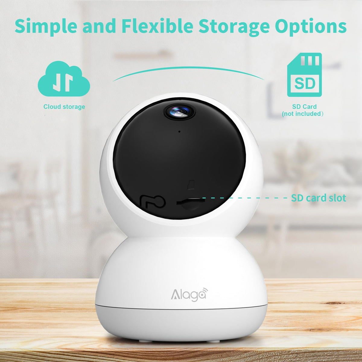 3K HD Indoor Security Camera with Night Vision W655809