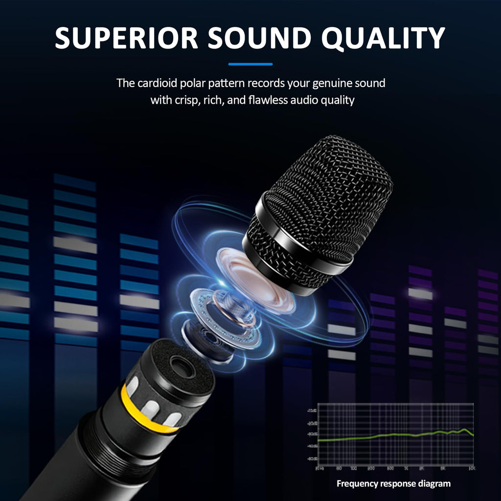 4 Channel Karaoke Mixer with 2 Wireless Microphones C3374