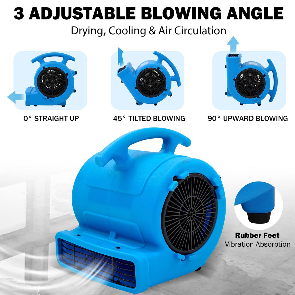 1/4hp 1000CFM 2 Speed Air Mover Floor Fan K64227