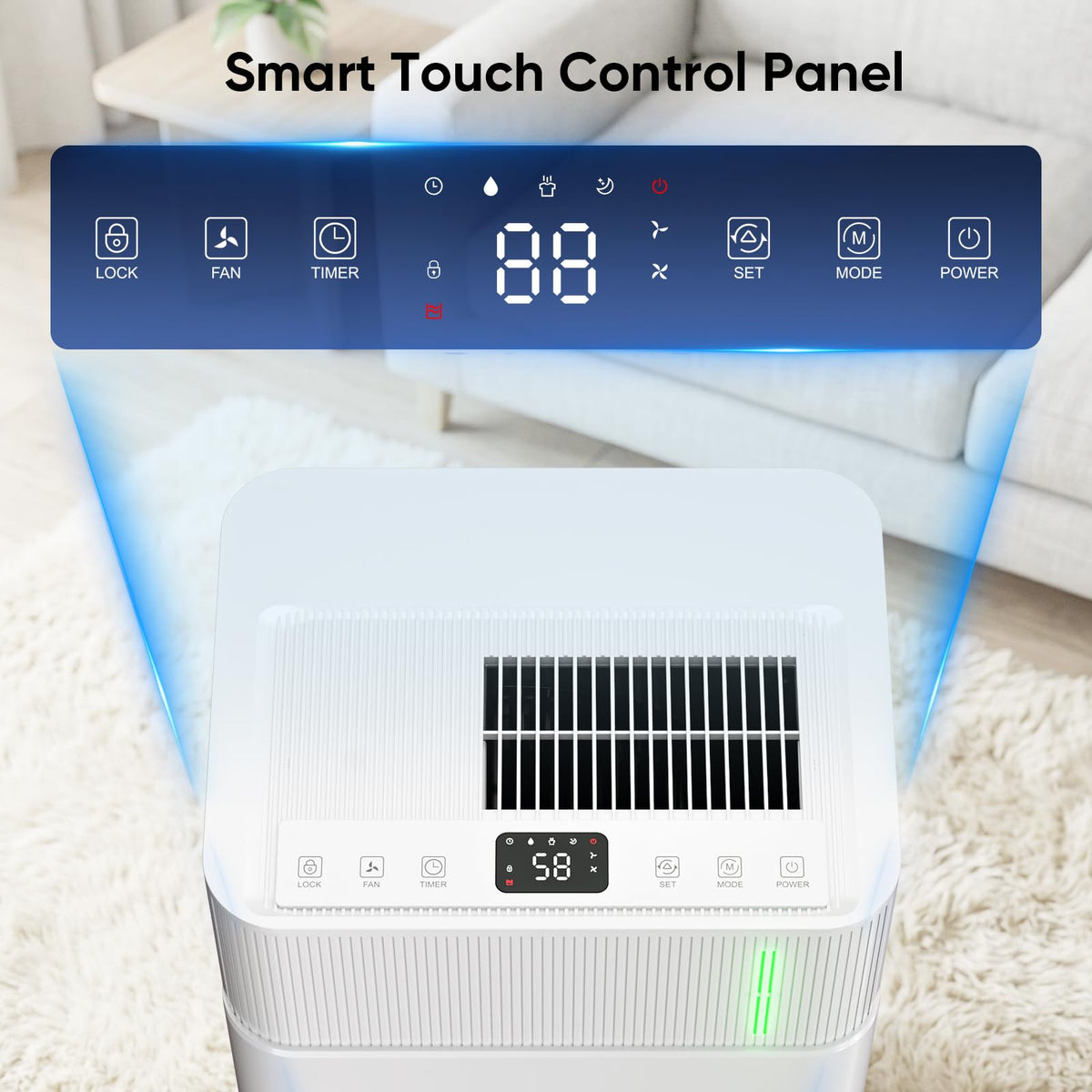 52-Pint 4,500 Sq Ft Dehumidifier with Drain Hose N96914