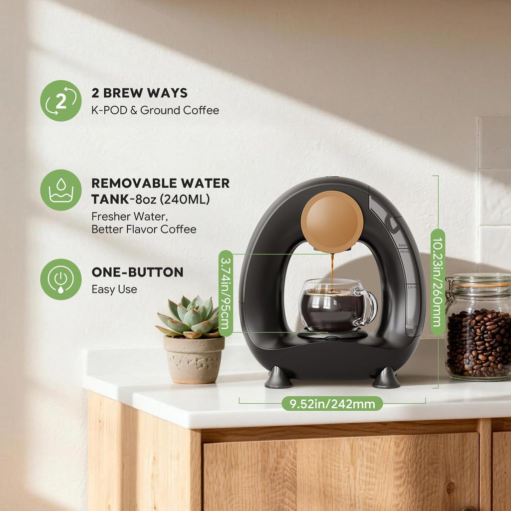 Single Serve Coffee Maker Black C385459