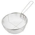 Stainless Steel 8inch Round Wire Fry Basket with Folding Handle T375