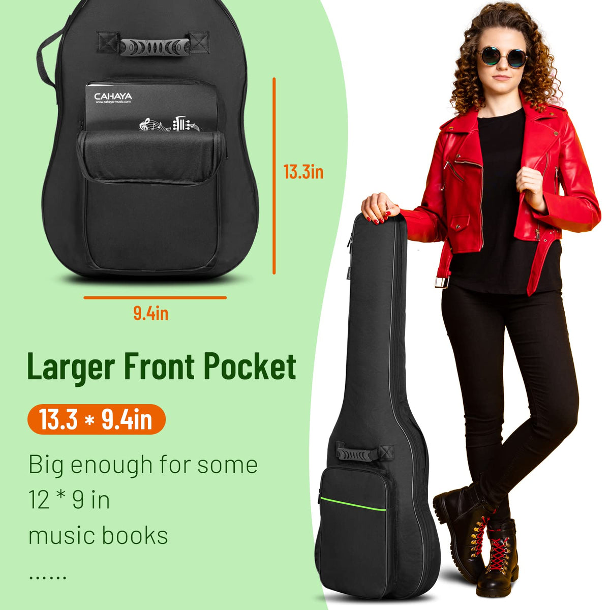 Electric Guitar Bag 0.3in Padded Green X88581