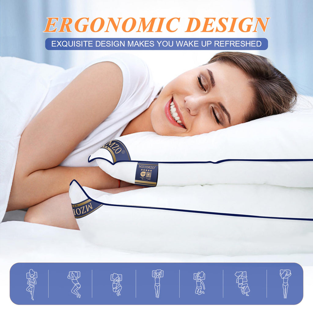King Size Set of 2 Firm Bed Pillows F724