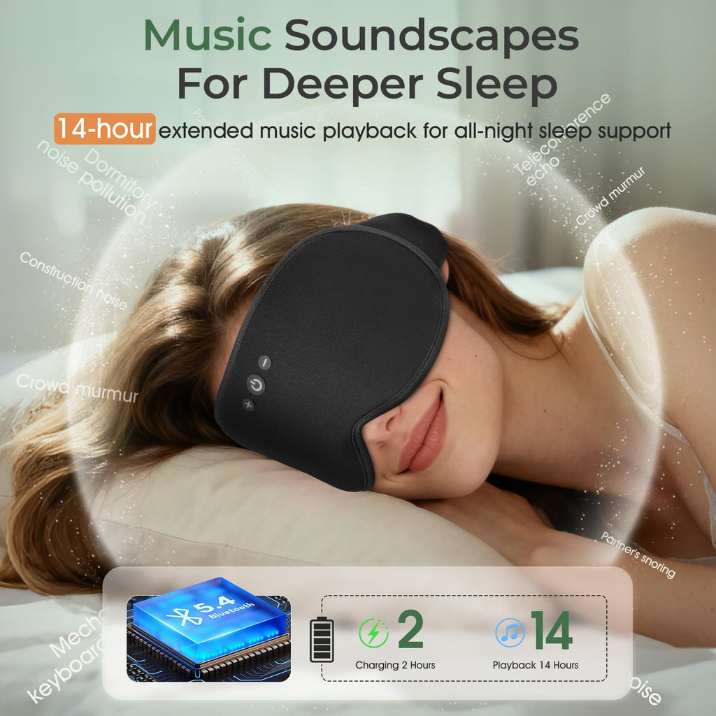 Bluetooth Sleep Mask with Hot & Cold Gel Insert X330396
