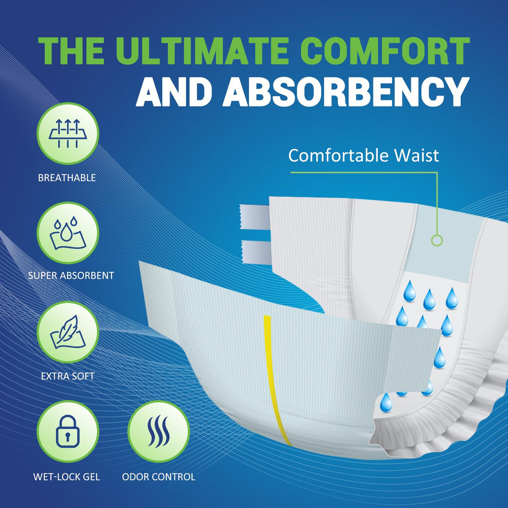 Adult Incontinence Briefs with Tabs, XX-Large, Bag of 12 T631