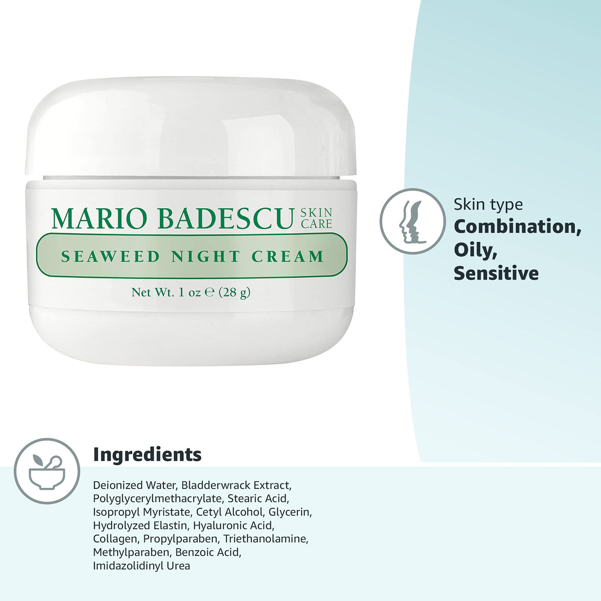 Seaweed Night Cream Oil-Free Moisturizer with Collagen D56935