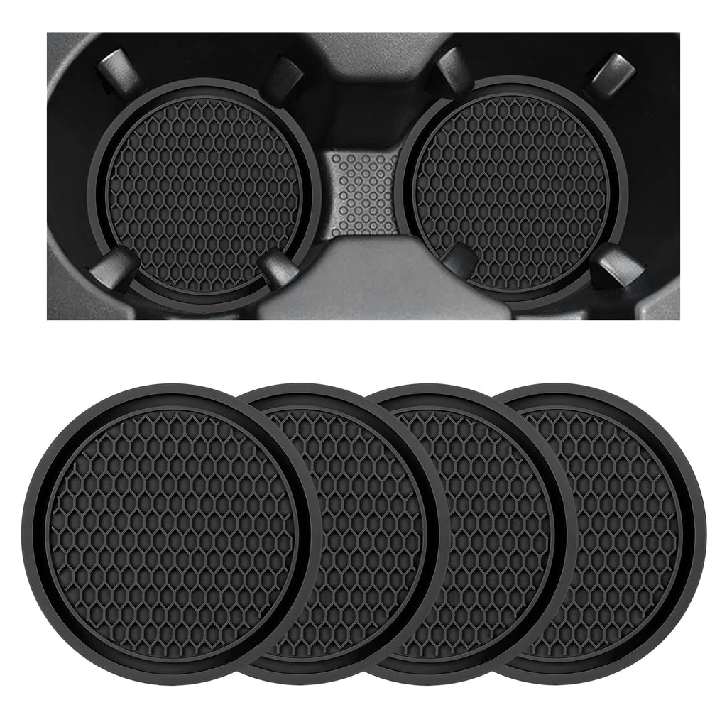 Black Non-Slip Silicone Car Cup Coasters H8088