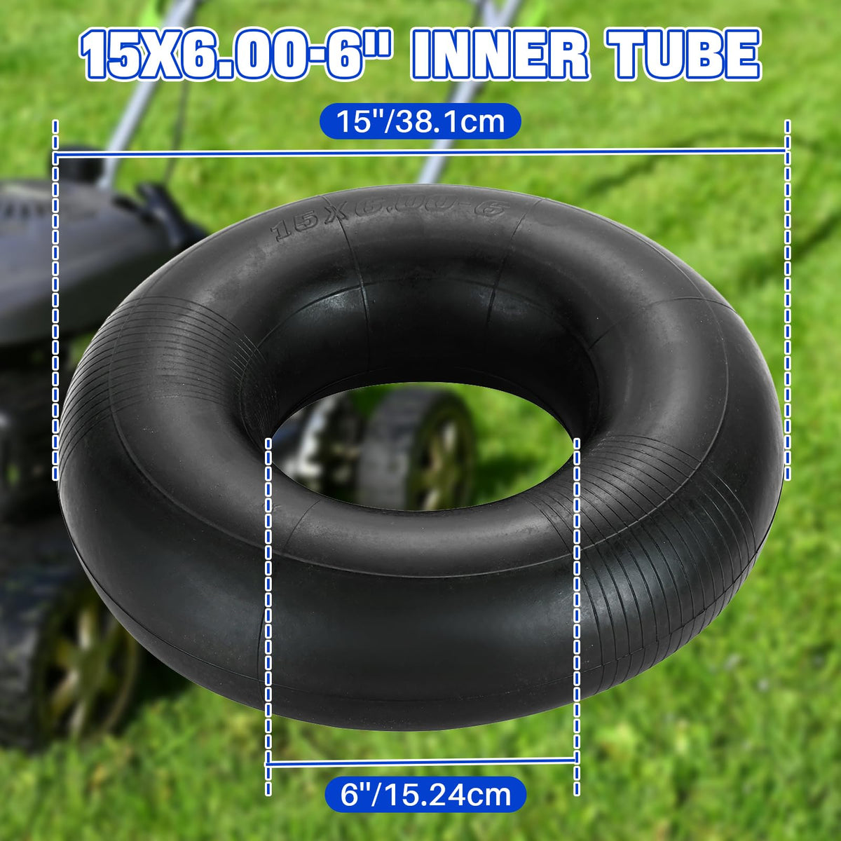 2 Pack 15x6.00-6" Inner Tubes with TR-13 Straight Valve Stem R766