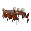 9-Piece Dining Set with 8 Chairs and Oval Table O302