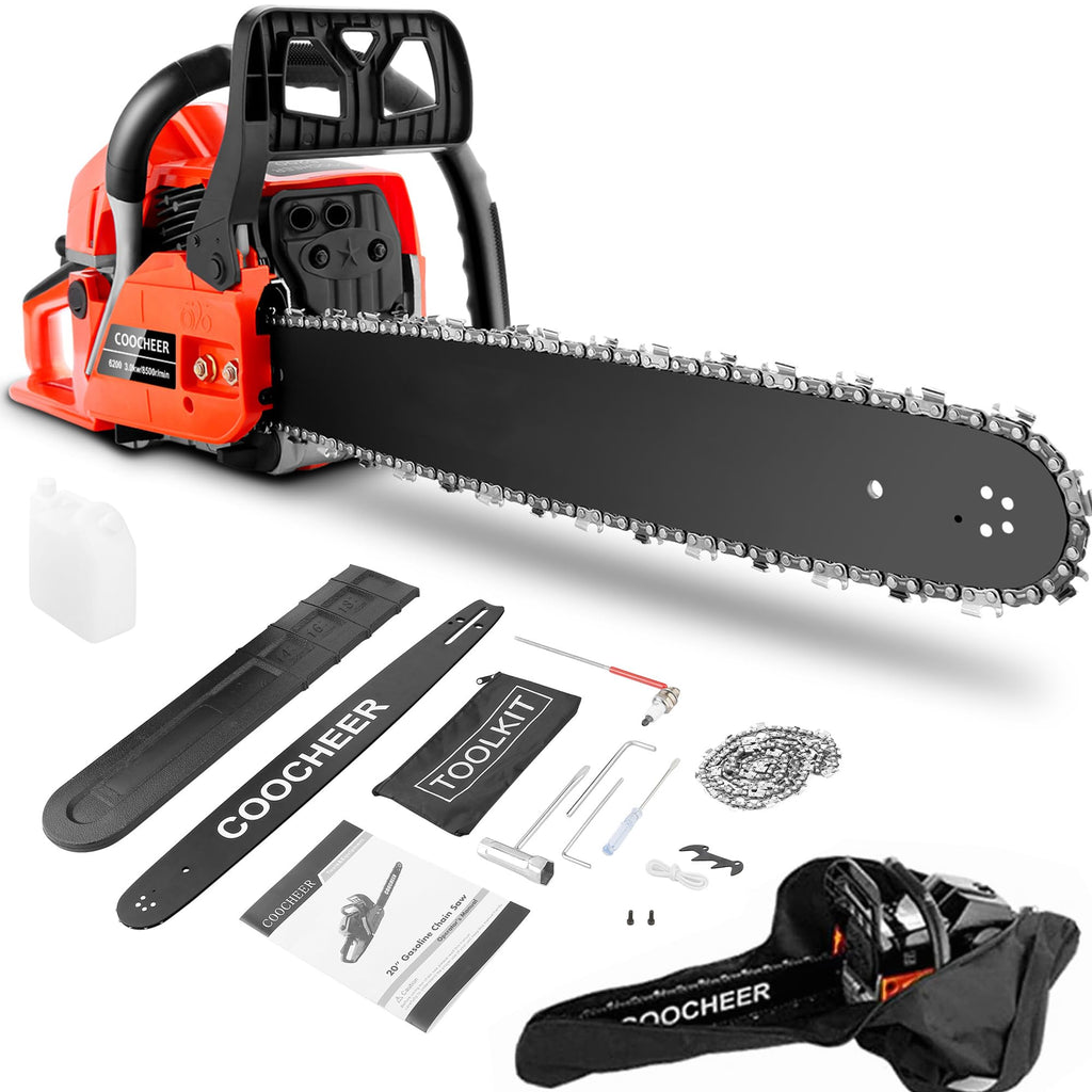 62CC 20 Inch 2-Cycle Gas Chainsaw with Carrying Bag L8213