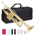 Brass Standard Trumpets with Bag, Mouthpiece, Strap, Gloves, Cleaning Cloth, Trumpet Oil G94670