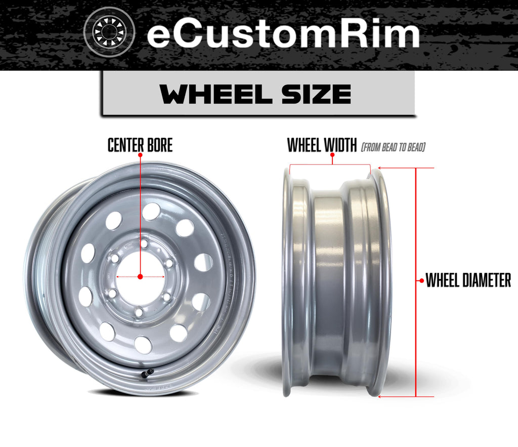 2-Pack 12 Inch Black 5 Lug Trailer Tire Rim G3329